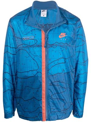 Nike logo-print jacket - Blue