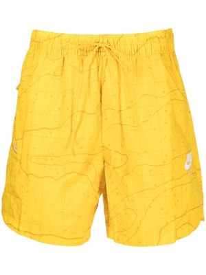 Nike logo-print swim shorts - Yellow