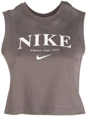Nike logo-print tank top - Grey