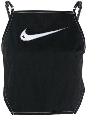 Nike logo-swoosh cropped vest - Black