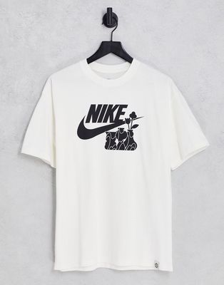 Nike M2Z HBR logo t-shirt in cream-White