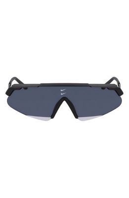 Nike Marquee 66mm Oversize Shield Sunglasses in Dark Grey/Dark Grey