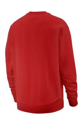 Nike Men's Club Crewneck Sweatshirt in Unvred/white