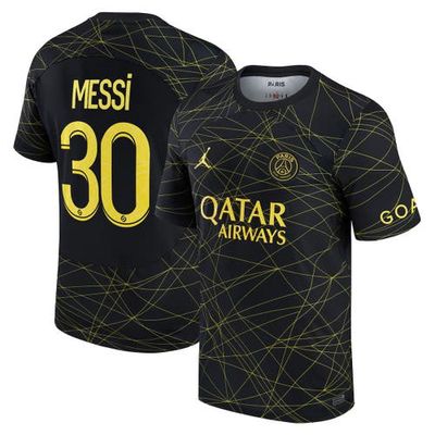 Nike Men's Jordan Brand Lionel Messi Black Paris Saint-Germain 2022/23 Fourth Breathe Stadium Replica Player Jersey