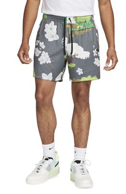 Nike Mesh Cherry Blossom Shorts in Iron Grey