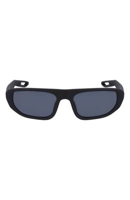 Nike NV04 52mm Modified Rectangular Sunglasses in Matte Black/Dark Grey