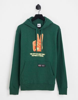 Nike NYC hoodie in noble green