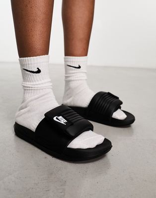 Nike Offcourt Adjust sliders in black