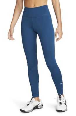 Nike One Dri-FIT Leggings in Valerian Blue/White