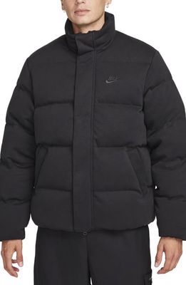 Nike Oversize Therma-FIT Down Puffer Jacket in Black/Black