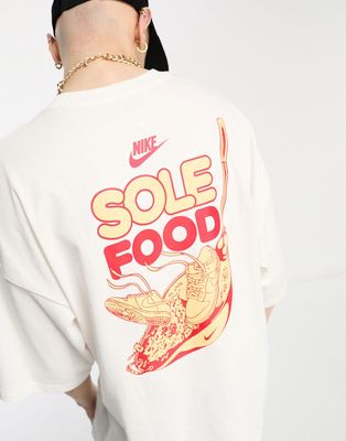 Nike oversized T-shirt with back print in white