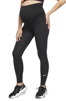 Nike Performance Maternity Leggings in Black/White