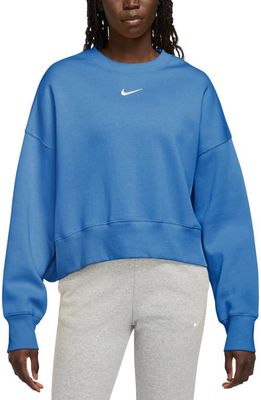 Nike Phoenix Fleece Crewneck Sweatshirt in Star Blue/Sail