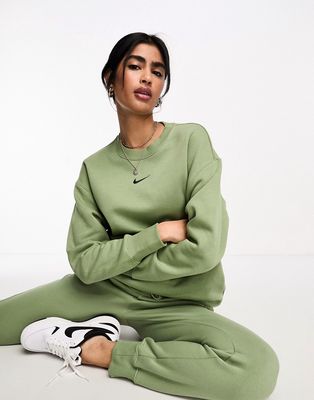 Nike Phoenix Fleece oversized sweatshirt in green