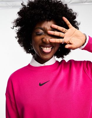 Nike Phoenix Fleece oversized sweatshirts in pink