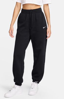 Nike Phoenix Oversize Fleece Sweatpants in Black/Sail