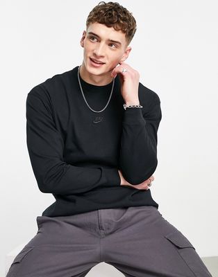 Nike Premium Essentials oversized long sleeve T-shirt in black