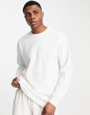 Nike Premium Essentials oversized long sleeve T-shirt in white