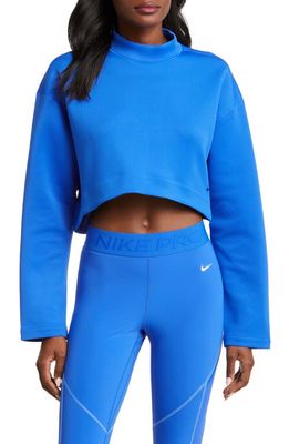 Nike Prima FutureMove Oversize Dri-FIT Crop Sweatshirt in Hyper Royal