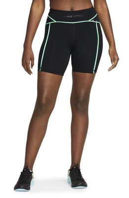 Nike Pro Dri-FIT Bike Shorts in Black/Green Glow