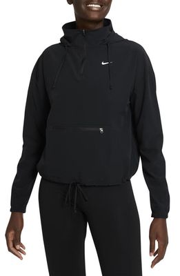 Nike Pro Dri-FIT Packable Half Zip Pullover in Black/White