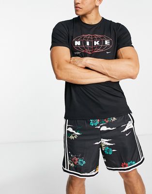 Nike Pro Training Hyper Dry graphic short sleeve t-shirt in black