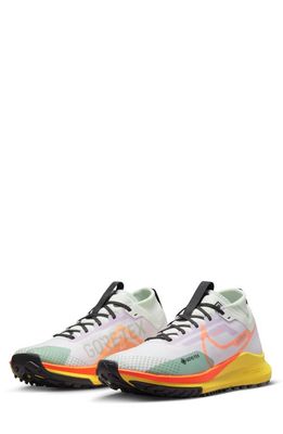 Nike React Pegasus Trail 4 Gore-Tex Waterproof Running Shoe in Barely Grape/Orange/Green
