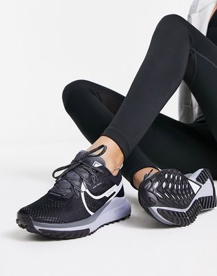 Nike React Pegasus Trail 4 sneakers in black & gray
