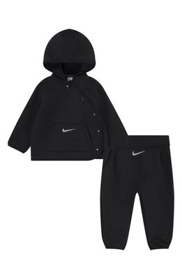 Nike Ready Set Snap Hoodie & Leggings Set in Black