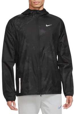 Nike Repel Run Division Water Repellent Jacket in Black/Reflective Silver