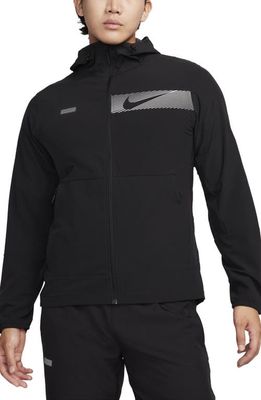 Nike Repel Unlimited Dri-FIT Water Repellent Hooded Jacket in Black