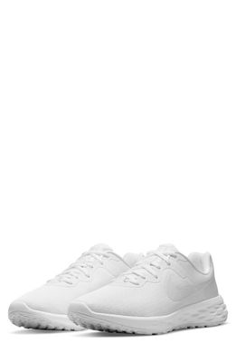 Nike Revolution 6 Next Nature Road Running Shoe in White/White/White