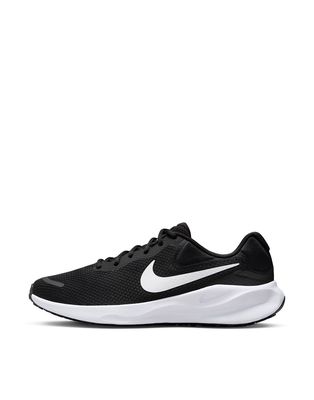 Nike Revolution 7 sneakers in black and white