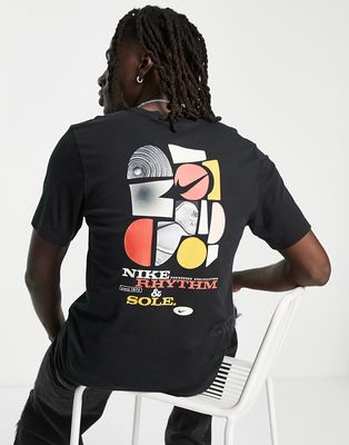 Nike Rhythm graphic T-shirt in black