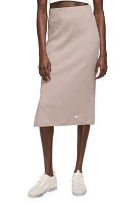 Nike Rib Cotton Blend Skirt in Difftp/White