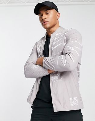 Nike Running A.I.R. Nathan Bell printed full-zip woven jacket in gray
