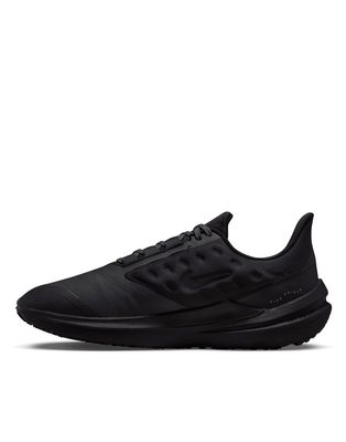Nike Running Air Winflo 9 sneakers in triple black