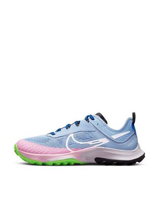 Nike Running Air Zoom Terra Kiger 8 sneakers in light marine and white-Blue