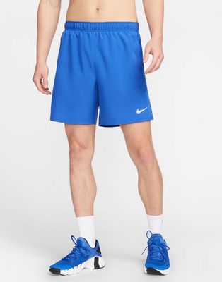 Nike Running Challenger 7inch shorts in royal blue