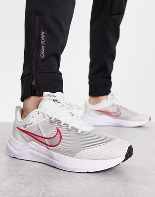 Nike Running Downshifter 12 sneakers in white