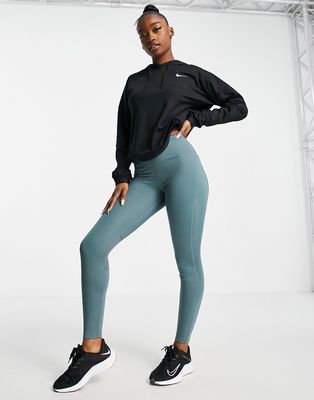 Nike Running Dri-FIT Essential Fast leggings in dusty green
