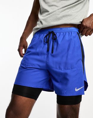 Nike Running Dri-FIT hybrid shorts in blue