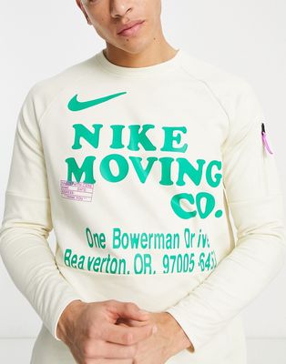 Nike Running Dri-FIT long sleeve top in white