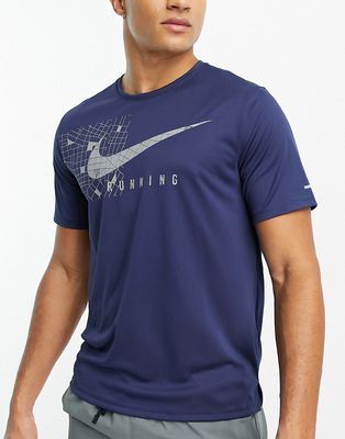 Nike Running Dri-FIT Run DVN top in blue