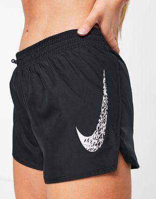 Nike Running Dri-FIT Swoosh mid-rise brief-lined shorts in black