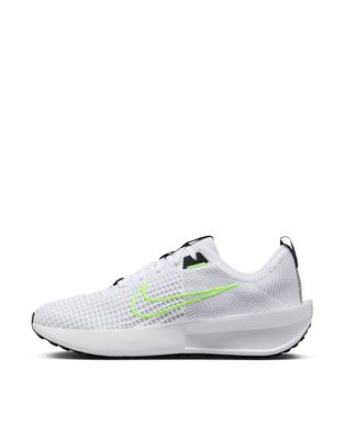 Nike Running Interact Run sneakers in white and gray