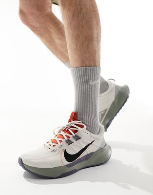 Nike Running Juniper Trail 2 sneakers in dark biege-White