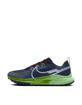 Nike Running Pegasus Trail 4 sneakers in navy and green-Blue