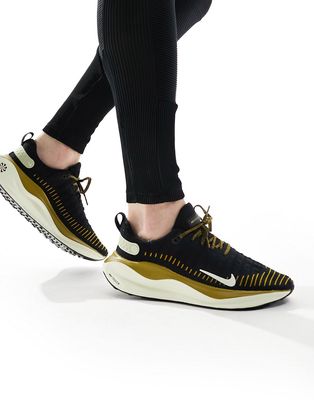Nike Running React Infinity Run Flyknit 4 in black and gold
