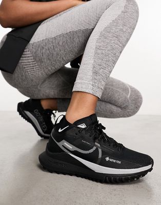 Nike Running React Pegasus Trail 4 Gore-Tex sneakers in triple black